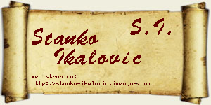 Stanko Ikalović vizit kartica